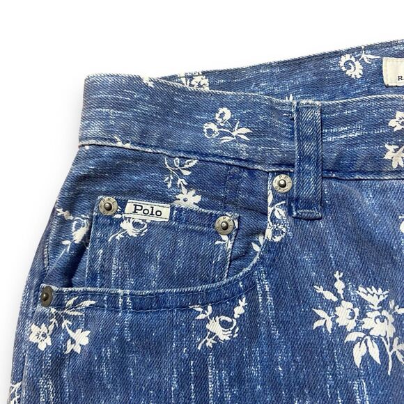 POLO RALPH LAUREN Women's Blue Callen High Rise Slim Jeans Size 27 Button Fly - Picture 5 of 10